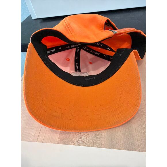 PUMA Heritage "P" hat Vibrant Orange PGA Tour Rickie Fowler snapback - Picture 5 of 7
